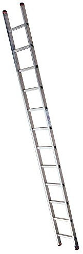 Krause 121387 Aluminium Anlegeleiter Arbeitshöhe (max.): 2.80m Silber DIN EN 131 2.8kg