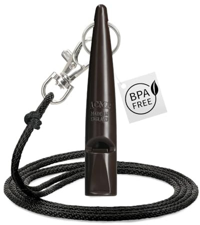 ACME Hundepfeife No. 210,5 + GRATIS Pfeifenband | Hörbar für alle Hund - laut und weitreichend | Für professionelles Rückruf Hundetraining (Chocolate Brown)