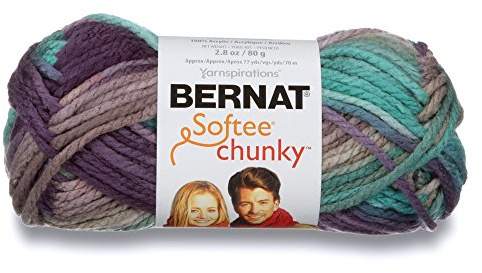 Bernat Softee Chunky Ombre Yarn, 2.8 oz, Shadow, 1 Ball