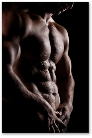 Postereck - 0043 - Sixpack, Mann Erotik Muskeln Sport Nackt Sexy - Erotisch Sexy Nackt Wandposter Fotoposter Bilder Wandbild Wandbilder - Poster - DIN A4-21,0 cm x 29,7 cm