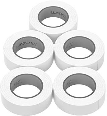 AUPROTEC 5 rotoli VDE Nastro Isolante Elettrico PVC Nastro Adesivo 15mm x 10m DIN EN 60454-3-1 colore: bianco
