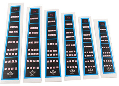 sourcing map sourcing map 6 Pcs Violine Geige Griffbrett aus der Praxis Aufkleber Bund Finger Marker Abbildung Fingerboard