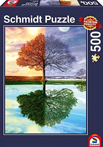Schmidt Spiele 58223 Puzzle Jahreszeiten Baum, 500 Teile Puzzle