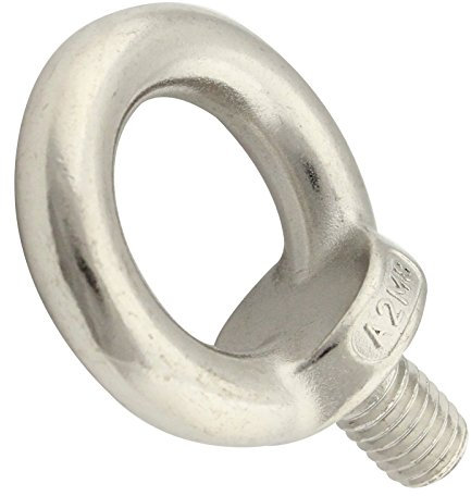 Ringschrauben (gegossen und poliert) - M8 - (4 Stück) - ähnl. DIN 580 - aus rostfreiem Edelstahl A2 V2A - Ösenschrauben - Ringbolzen - SC580 | SC-Normteile®