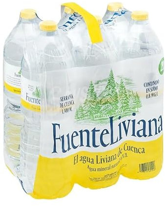 Fuente Liviana Agua Mineral Natural, 6 x 2000ml