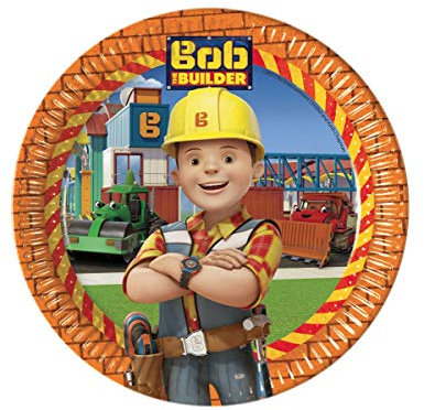 Generique - Bob der BaumeisterPappteller 23cm Bunt