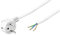 Goobay 93313 Gewinkeltes Stromkabel / Offene Kabelenden & angepresste Aderendhülsen / 90 Grad Schutzkontaktstecker / Universelles Netzkabel / Weiß / 5m