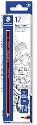 STAEDTLER 110-6B Tradition Bleistifte Härtegrad 6B 12 Stück