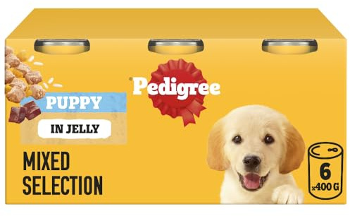 Pedigree Puppy - Wet Dog Food - for Junior Dogs - Can Mixed Selection in Jelly - 6 x 400g