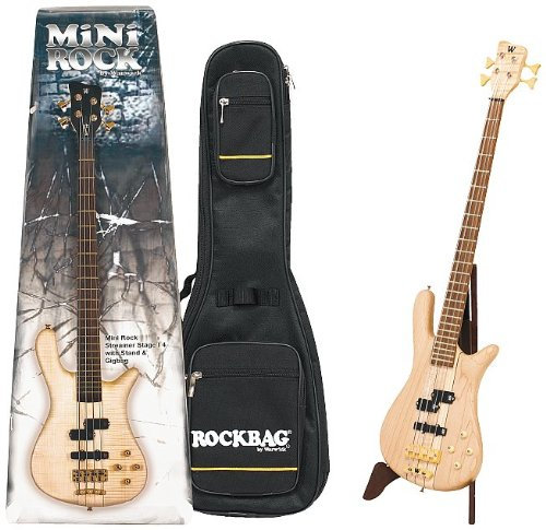 Warwick Mini Rock Streamer Stage 4 - Chitarra con custodia nera