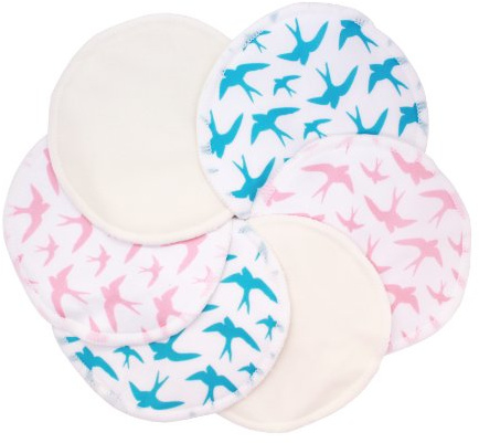 Ana Wiz Washable Natural Bamboo Breast Pads (Pack of 12, Mixed)