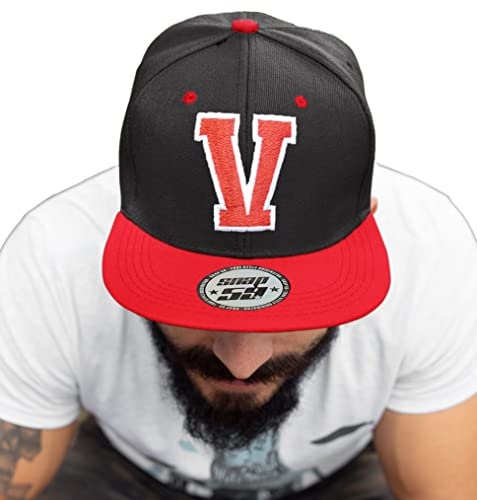 4sold ABC Rot Schwarz Cap Snapback Cappy Caps Mütze Aufschrift Beanies Basecap CRO (V)