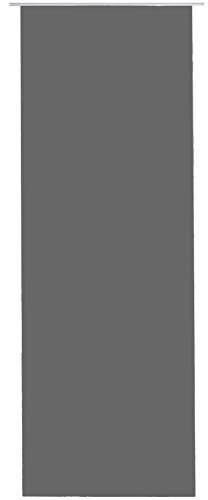 Gardinenbox 085600 Rideau de séparation en microfibre Micro Satin, Tissu, anthrazit - dunkelgrau, ohne Technik