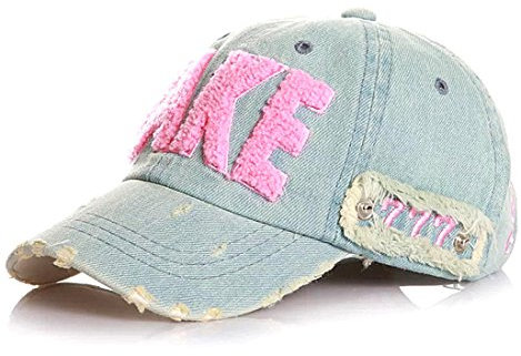 Kuyou Distressed Baby Kids Kappe Hut Kinder Sport Mütze Berets Cap (Medium, Rosa)
