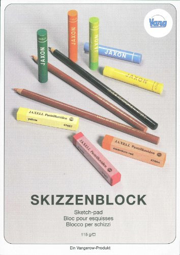 Skizzenblock Sketchblock DIN A2 weiß 42,0 x 59,4 cm, 25 Blatt, rauhes Papier 115g/m²