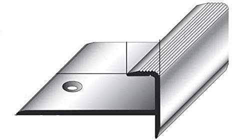 Einschubprofil, mit Nase für Laminat/Parkett, 10,3 mm Einfasshöhe, Aluminium eloxiert, gebohrt