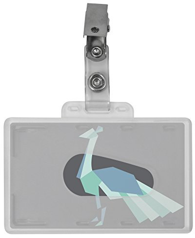 Pavo - Namensschilder, mit Clip, 54 x 86 mm, transparent, aus Hart-PVC, 50 Stück
