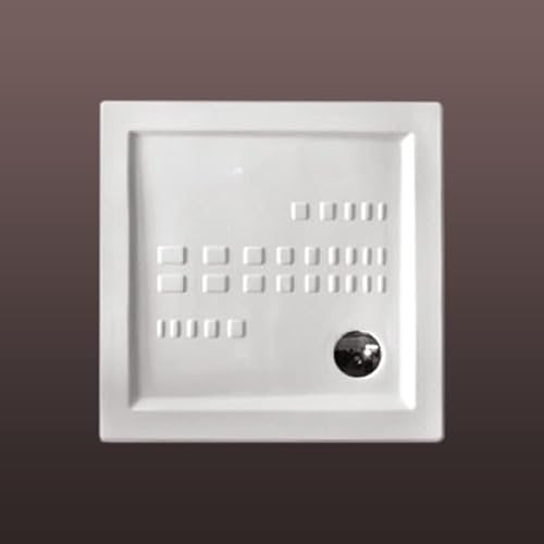 Kiamami Valentina - Receveur de Douche Traditionnel | Extra Plat 5,5 cm | Effet Antidérapant | Made in Italy | Carré 90x90 cm, Céramique, Lavabo Petite Taille