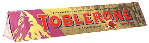 Toblerone Large Bar Fruit and Nut Chocolate, 360g