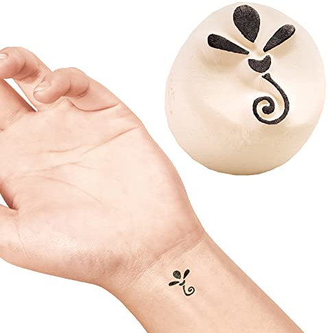 LaDot Tattoo für Kinder und Erwachsene, temporäre hautfreundliche fake Tattoos, Tattoo-Stempel ohne Nadeln für Körper und Arm, wasserfest, Keramikstempel Zweig