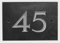 The House Nameplate Company Slate House Number, Charcoal Grey,Number 45