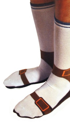 Tobar - 27402 - Chaussette imitation sandalles, Silly Sock, Taille 37/45