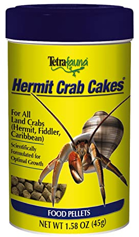 TetraFauna Hermit Crab Cakes 1.58 Ounces, Food Pellets For All Land Crabs, 100ml (16976)