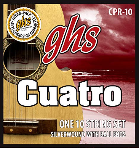 GHS Cuatro String Set, Ball End, 10-String, Silver Wound, .011-.041
