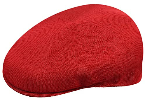 Kangol Tropic Flatcap 504 Schirmmütze Schiebermütze Herrencap Sommercap (S (54-55 cm) - rot)