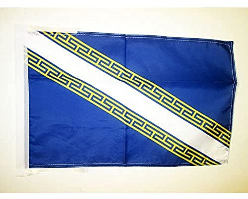 AZ FLAG - Drapeau Champagne-Ardenne - 45x30 cm - Pavillon Province Champenoise 100% Polyester Avec Deux Cordelettes - 20g