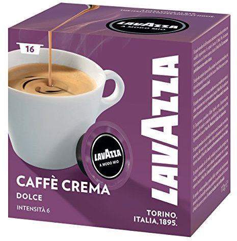 Lavazza A Modo Mio Lungo Dolce, Café, Capsules de Café, Arabica, 16 Capsules