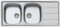 FOSTER LAVELLO INCASSO ACCIAIO INOX S1000 116X50.2V+ GOCCIOLATOIO DESTRO PILETTE.3,5