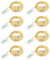 LEDGLE 24 Leds Luci Stringa 3.9ft Fili rame Bianco Caldo per Decorativi 8 Pezzi, per natale/parti/Camera/costume Fare decorazioni, a Batteria (inclusa)