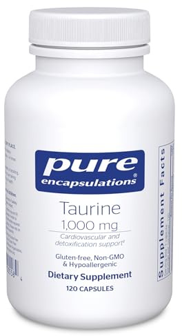 Pure Encapsulations Taurine 1,000 mg - Supports Heart Health & Detox - Essential Amino Acid - Liver & Gallbladder Health* - Vegan & Gluten Free - 120 Capsules