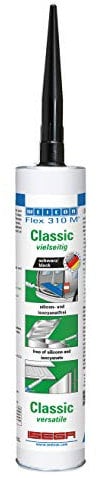 WEICON Flex 310 M Classic 1-Komponenten-Kleber elastisch Dichtstoff schwarz, 310 ml