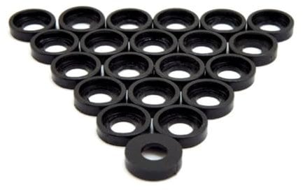 Penn Elcom Black Plastic Cup Washers - M6-100-Pack