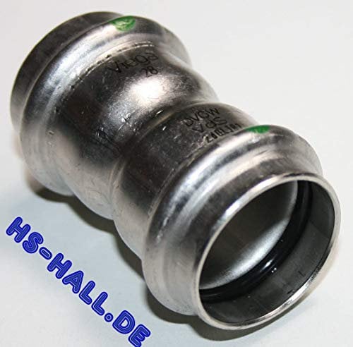 Viega Sanpress Inox Persfitting met 2 aansluitingen