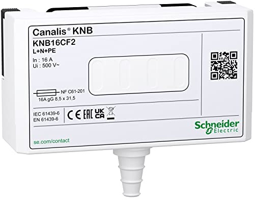 Schneider KNB16CF2 Kn Abgangsadapter, 16A, L+N+Pe, für Sicherungen 8, 5 x 31, 5mm