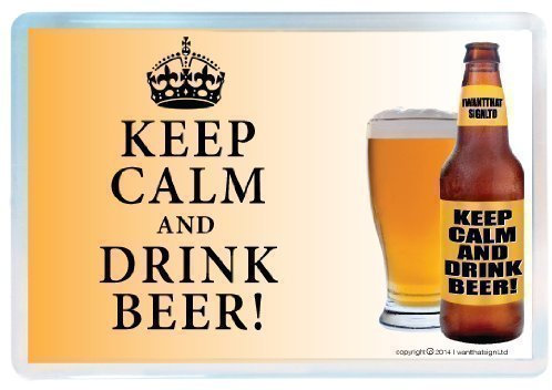 Keep Calm and Drink Beer Fridge Magnet, Beer Lover, Novelty Fridge Magnet, Pub (2)