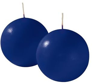 CERERIA DI GIORGIO risthò Kerzen Kugel, Wachs, Blau, 8 x 8 x 8 cm, 4 Stück