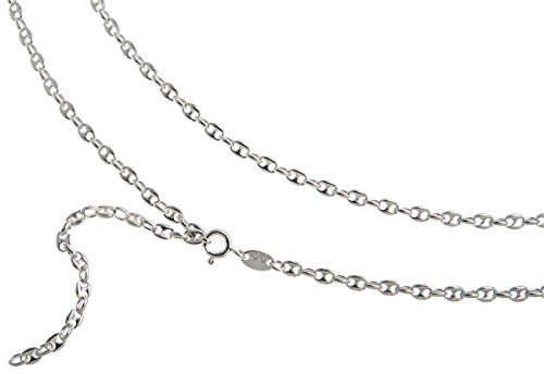 Bauchkette Bikinikette - echt 925 Silber Kaffeebohnenkette 3,3mm Länge 65-110 cm