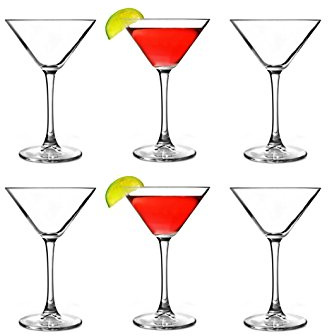 Pasabahce 44698 - Martini Glas, Cocktailglas, Partyglas, V-förmige Martini Gläser, 6er Set