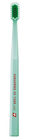 Curaprox Sensitive Zahnbürste soft CS 1560, 3 Stück, weiche Handzahnbürste in verschiedenen Farben