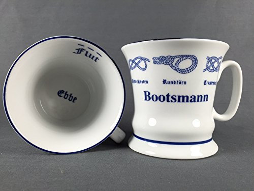 Buddel-Bini Bootsmann Pott mit Seemannsknoten hoch Kaffeebecher Kaffeetasse Kaffee