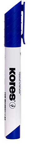 Kores XW1 Dry Wipe Whiteboard-Marker, Rundspitze, Blau