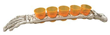 ESPA 5 Verres à Shooter avec Plateau Bras 48 cm Halloween - Orange - Taille Unique