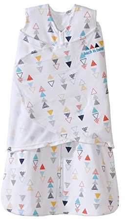 HALO Sleepsack Swaddle, 100% Cotton, Triangle Neutral, Multi, Small