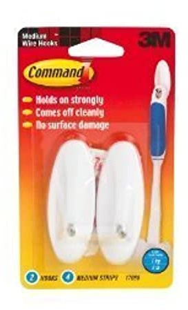 3m 17068 Wire Hooks With Strips (pack Of 4) by Command