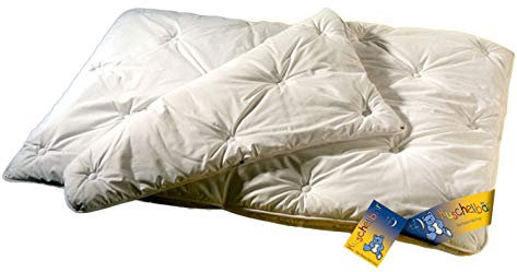 Walburga Kuschelbär Vier-Jahreszeiten-Steppbett für Kinder | Bettdecke 100x135 cm | sommerlich leicht bis extra warm (Wärmepunkte 1 bis 5 von 5) | feiner Baumwollbezug mit Polyesterfüllung