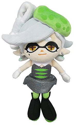 Sanei 10 Stück Splatoon Serie Marie Grün Squid Schwester Gefülltes Plüsch, 24,1 cm